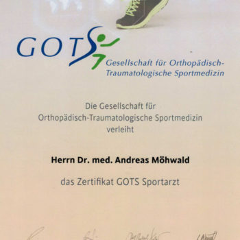 „Weiterbildung macht den Unterschied“ – GOTS Zertifikat Sportarzt –