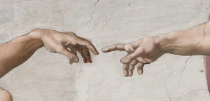 Michelangelo; aus „Die Erschaffung Adams“