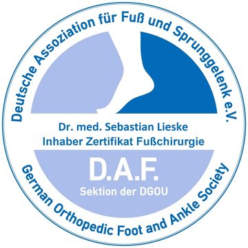 D.A.F.-Zertifikat Fußchirurgie – Dr. Lieske